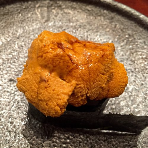 Dessert aka what else but an extra helping of Santa Barbara uni?