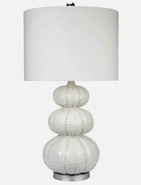 Sea urchin lamp courtesy of Brookstone.