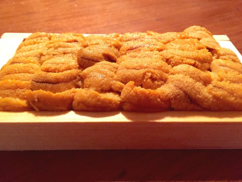 The fresh tray of Maine uni that I used for this recipe, picked up from Eataly in New York City for $22.80. 